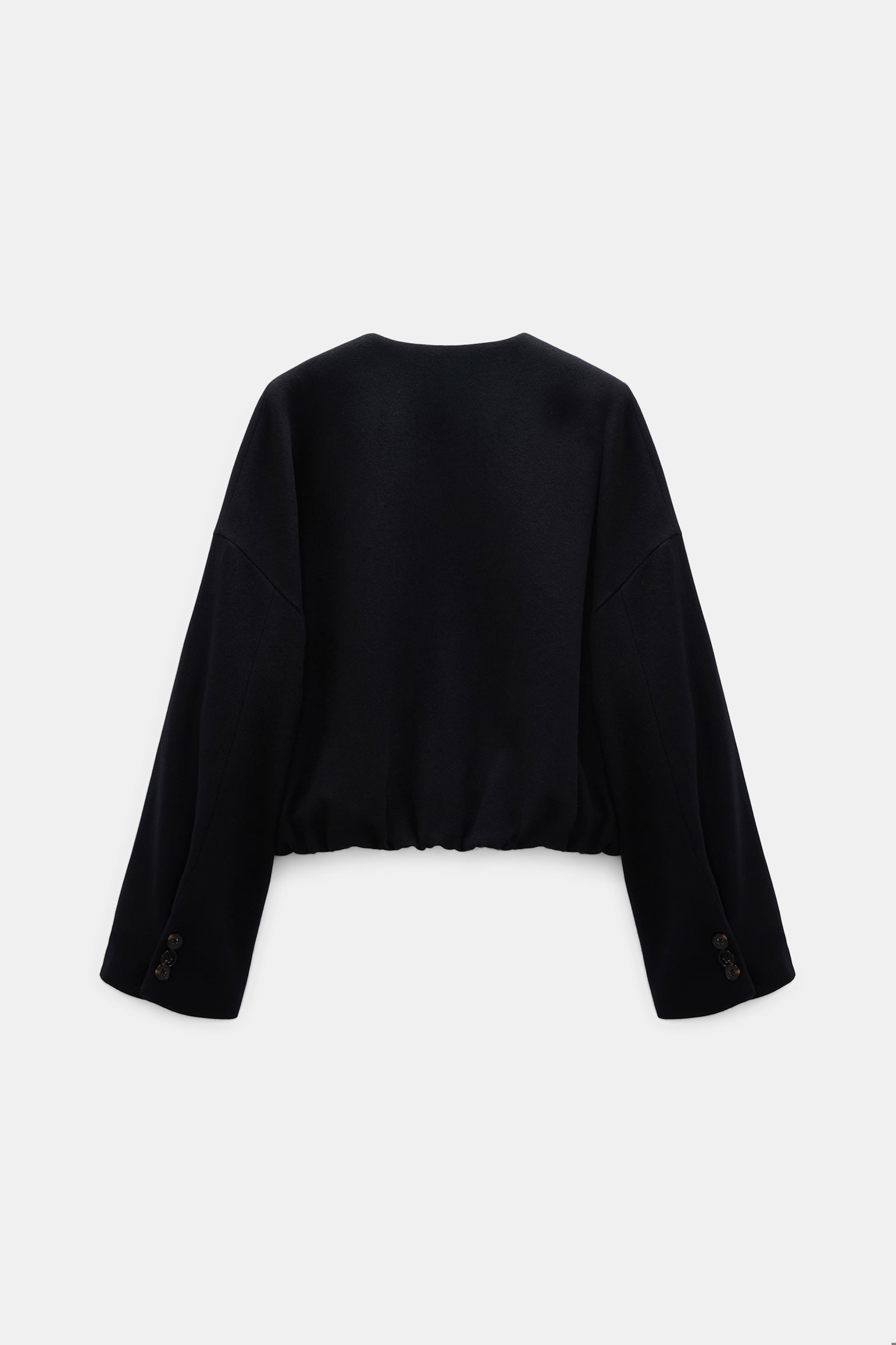 Dorothee Schumacher Blouson aus gebürsteter Wolle vinyl black Product Detail View