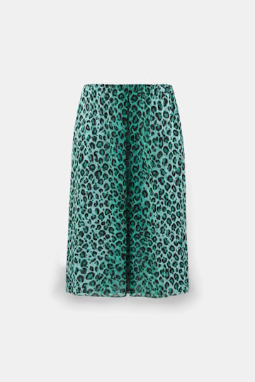 Dorothee Schumacher Midi-Rock mit Leopardenmuster aus Viskose-Georgette leo placed green Product Front View