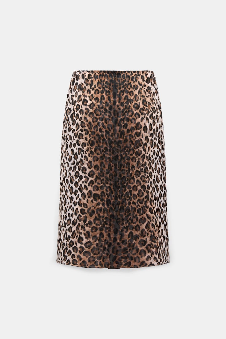 Dorothee Schumacher Leopard print midi skirt Leo Placed light brown Product Detail View