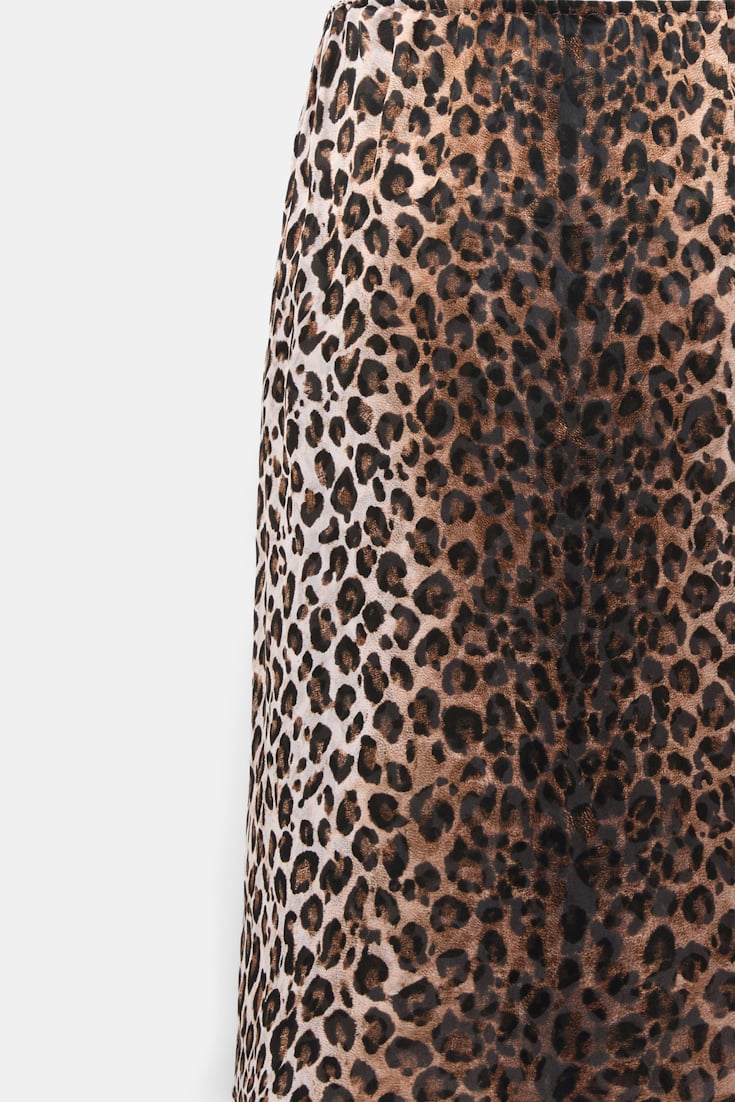 Dorothee Schumacher Leopard print midi skirt Leo Placed light brown Product Detail View