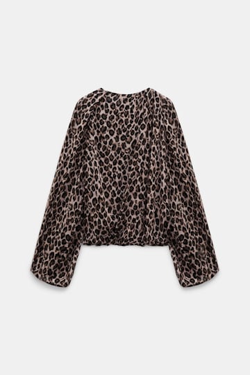 Dorothee Schumacher Leopard print blouse leo placed brown Product Front View