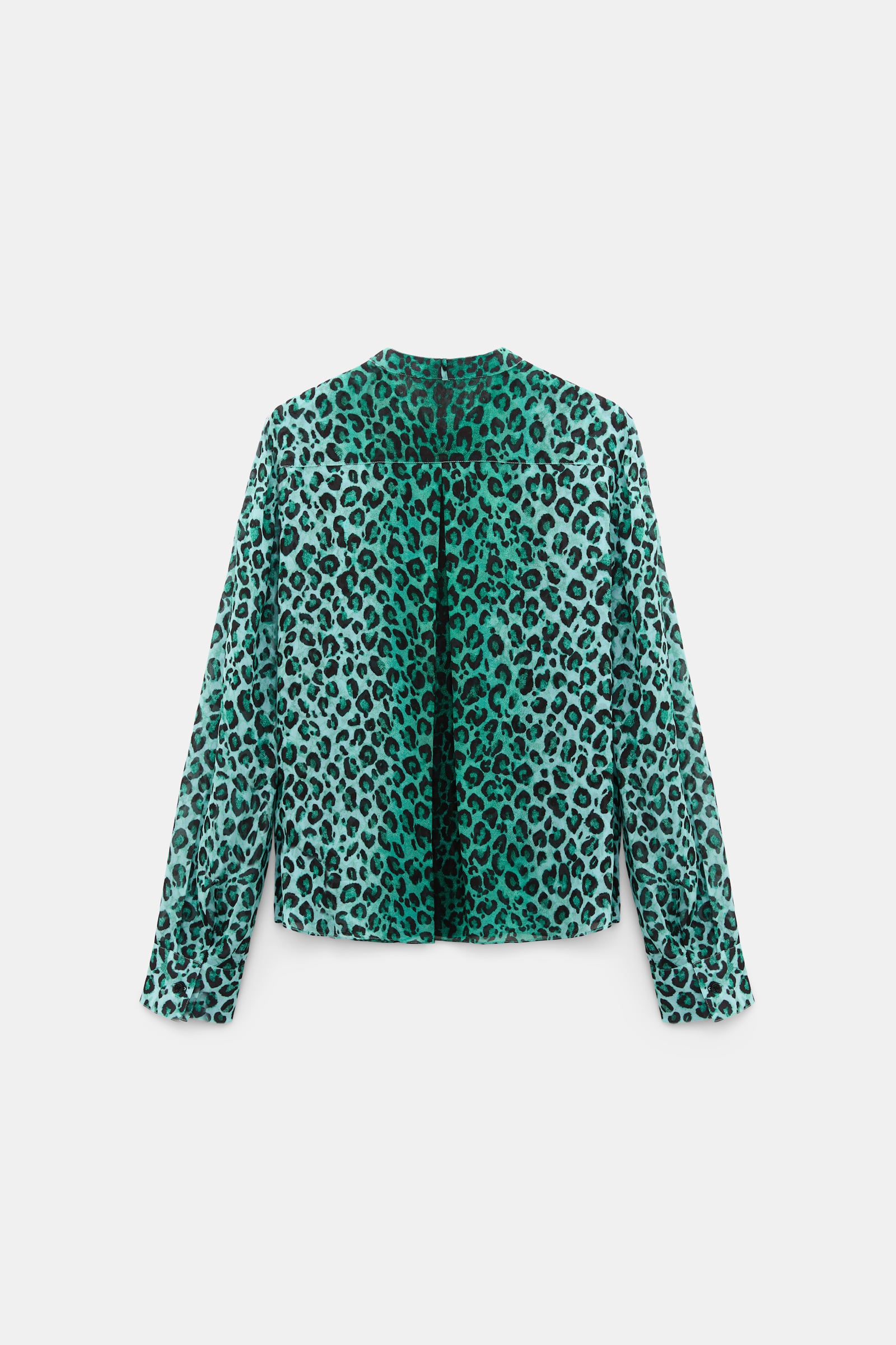 Dorothee Schumacher Hemdbluse mit Leopardenmuster aus Viskose-Georgettet leo placed green Product Detail View