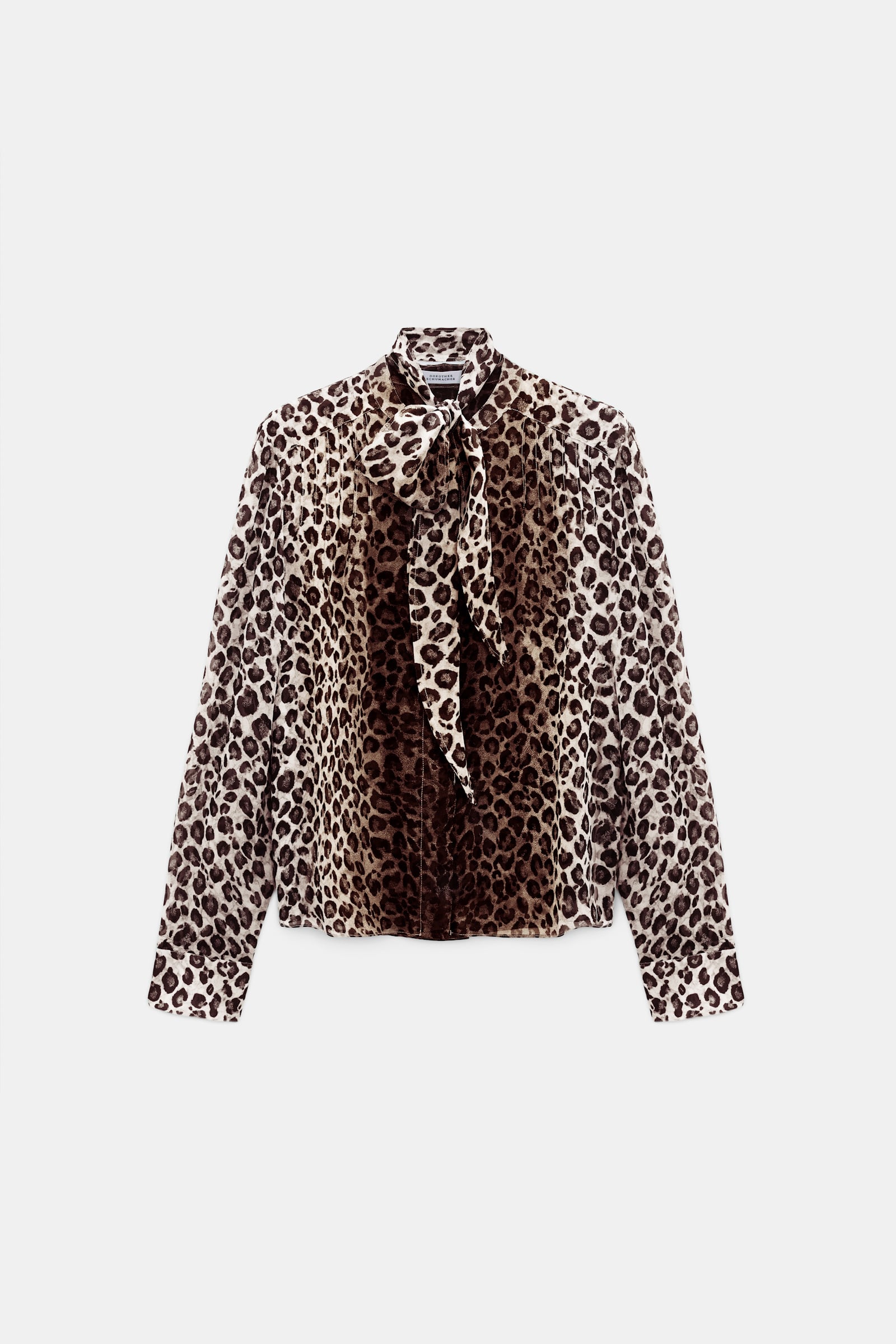 Dorothee Schumacher Hemdbluse mit Leopardenmuster aus Viskose-Georgettet Leo Placed light brown Product Front View