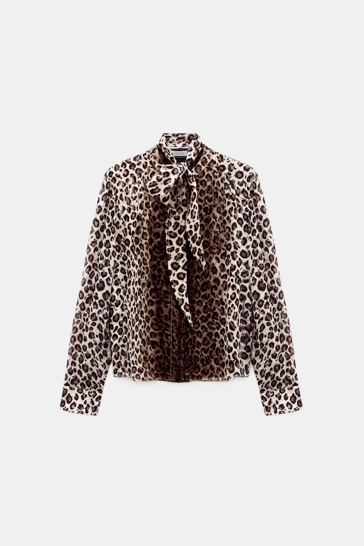 Dorothee Schumacher Hemdbluse mit Leopardenmuster aus Viskose-Georgettet Leo Placed light brown Product Front View