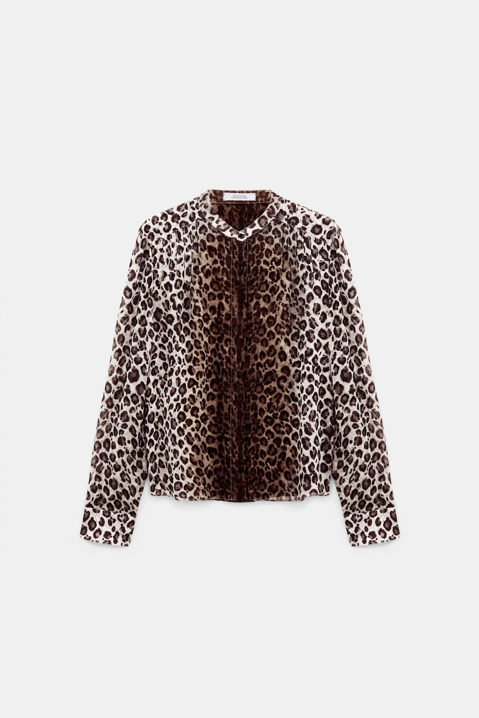 Dorothee Schumacher Hemdbluse mit Leopardenmuster aus Viskose-Georgettet Leo Placed light brown Product Detail View
