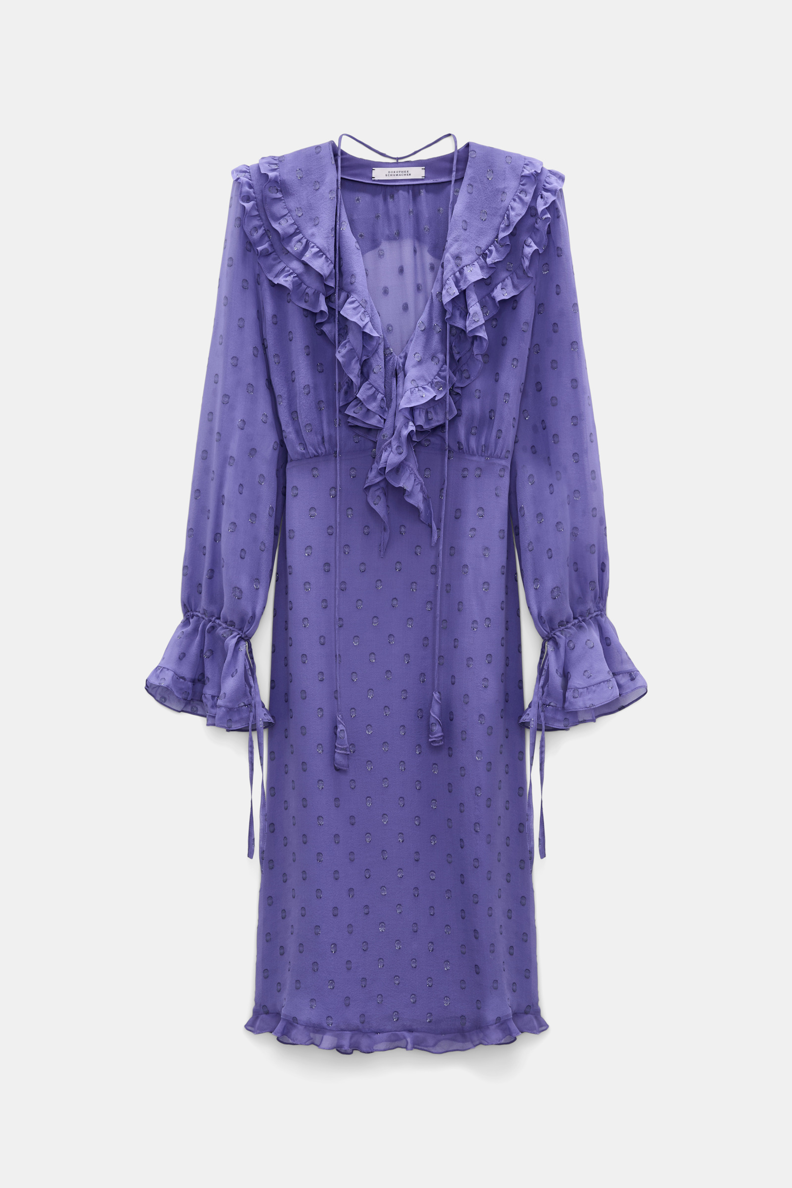 Dorothee Schumacher Kleid aus Seiden-Crêpe-Chiffon violet Product Front View