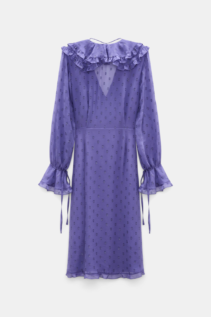 Dorothee Schumacher Kleid aus Seiden-Crêpe-Chiffon violet Product Detail View