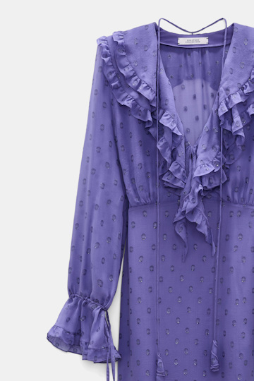 Dorothee Schumacher Kleid aus Seiden-Crêpe-Chiffon violet Product Detail View
