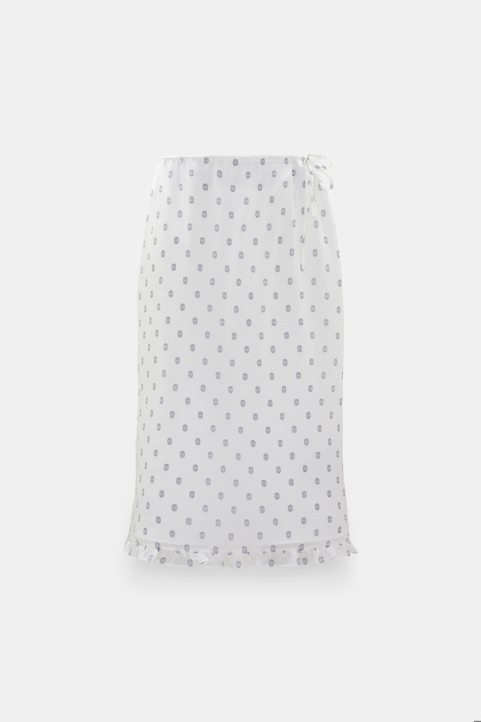 Dorothee Schumacher Shimmering silk georgette midi skirt camellia white Product Front View