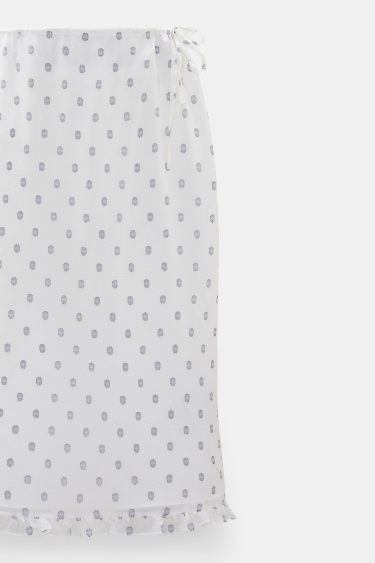 Dorothee Schumacher Shimmering silk georgette midi skirt camellia white Product Detail View