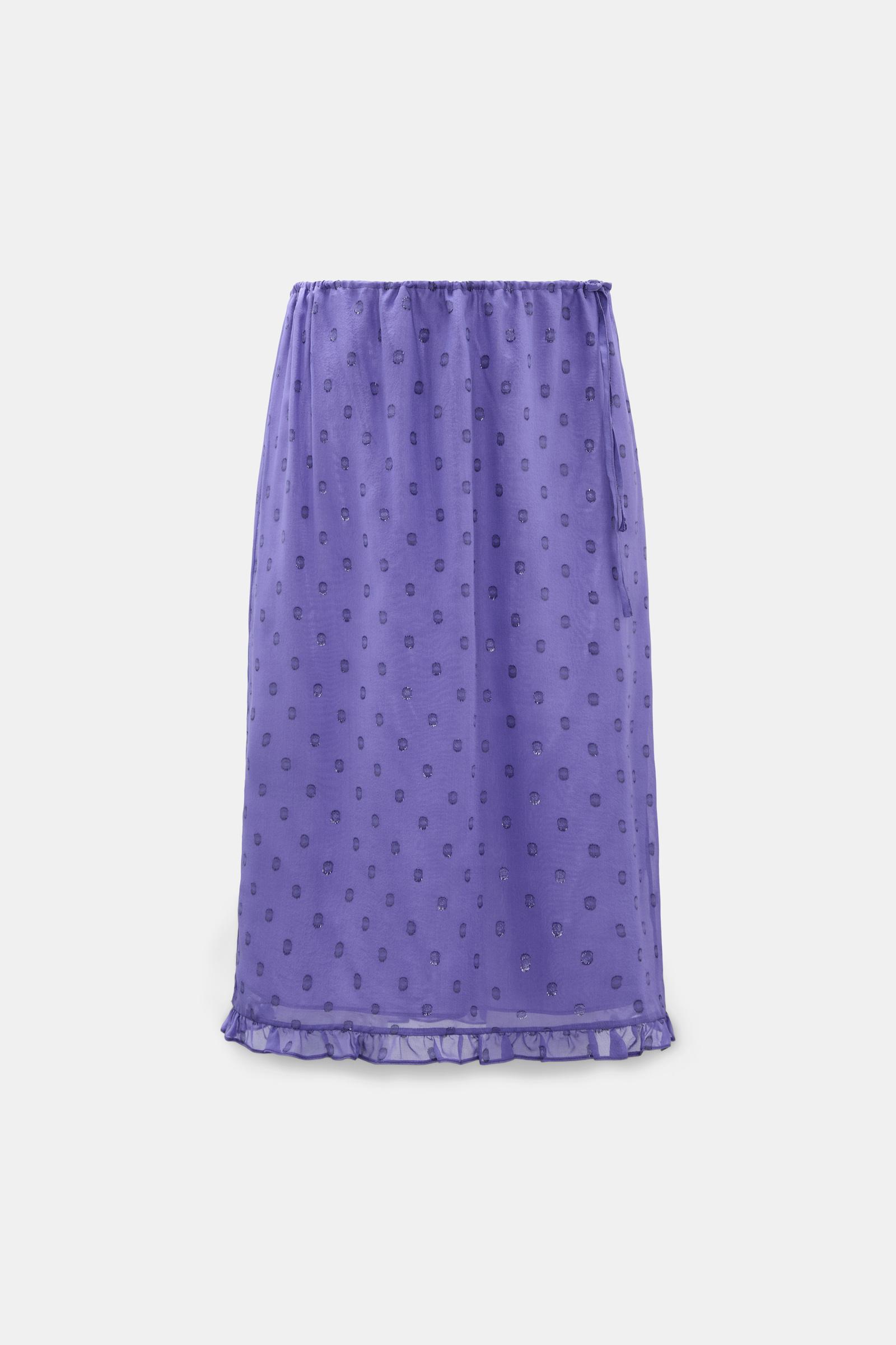 Dorothee Schumacher Shimmering silk georgette midi skirt violet Product Front View