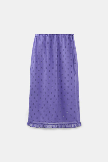 Dorothee Schumacher Shimmering silk georgette midi skirt violet Product Front View