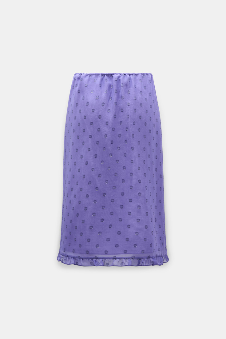 Dorothee Schumacher Shimmering silk georgette midi skirt violet Product Detail View