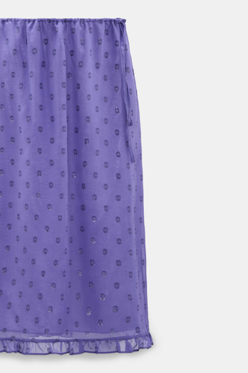 Dorothee Schumacher Shimmering silk georgette midi skirt violet Product Detail View