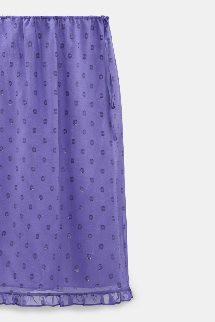 Dorothee Schumacher Shimmering silk georgette midi skirt violet Product Detail View