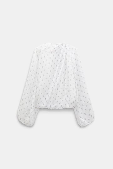 Dorothee Schumacher Drapierte Bluse aus Seiden-Crêpe-Chiffon camellia white Product Front View