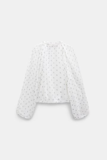 Dorothee Schumacher Drapierte Bluse aus Seiden-Crêpe-Chiffon camellia white Product Detail View