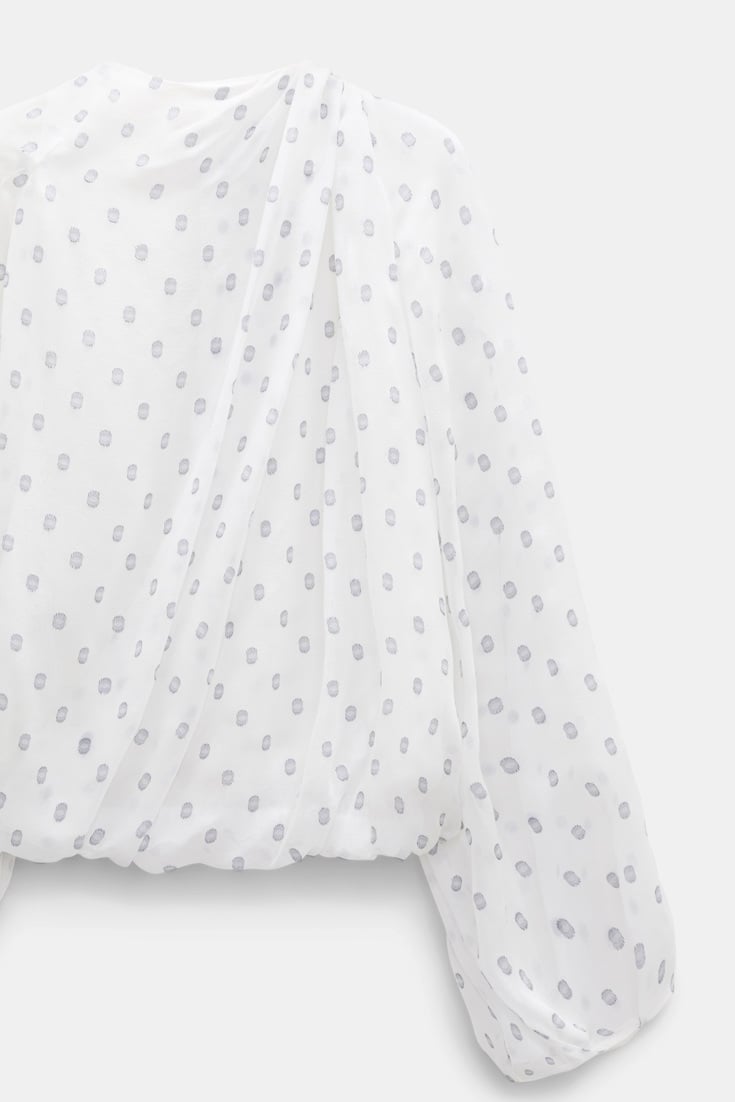 Dorothee Schumacher Drapierte Bluse aus Seiden-Crêpe-Chiffon camellia white Product Detail View