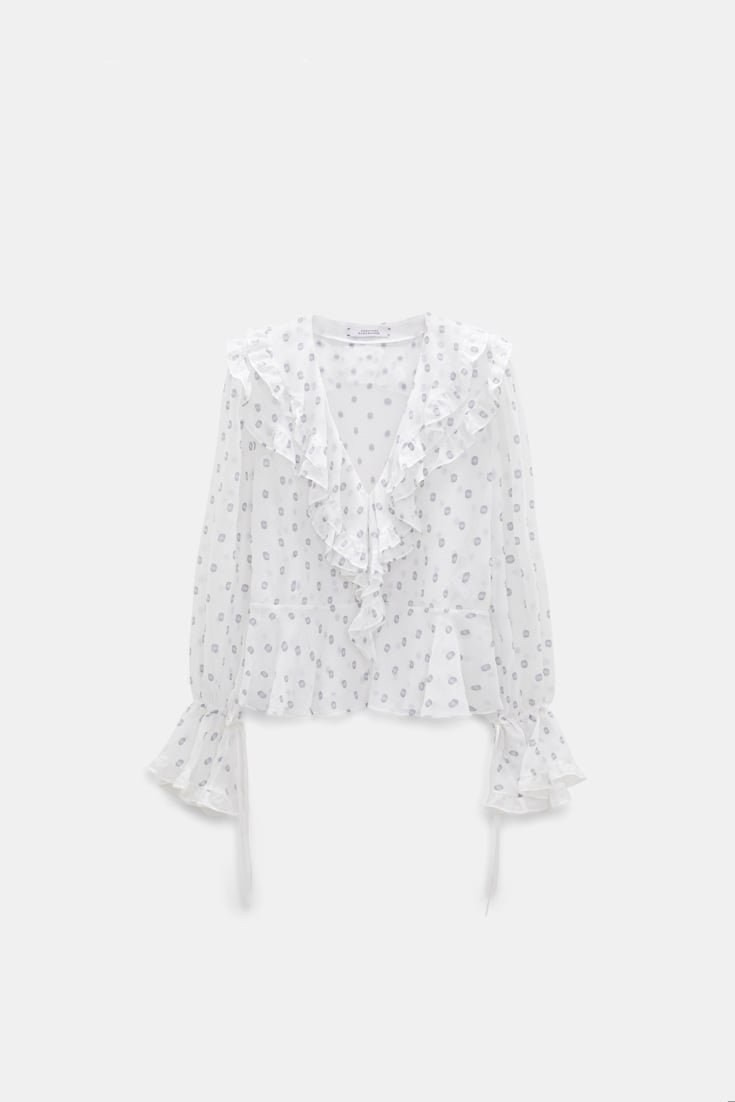 Dorothee Schumacher Silk crepe chiffon blouse camellia white Product Front View
