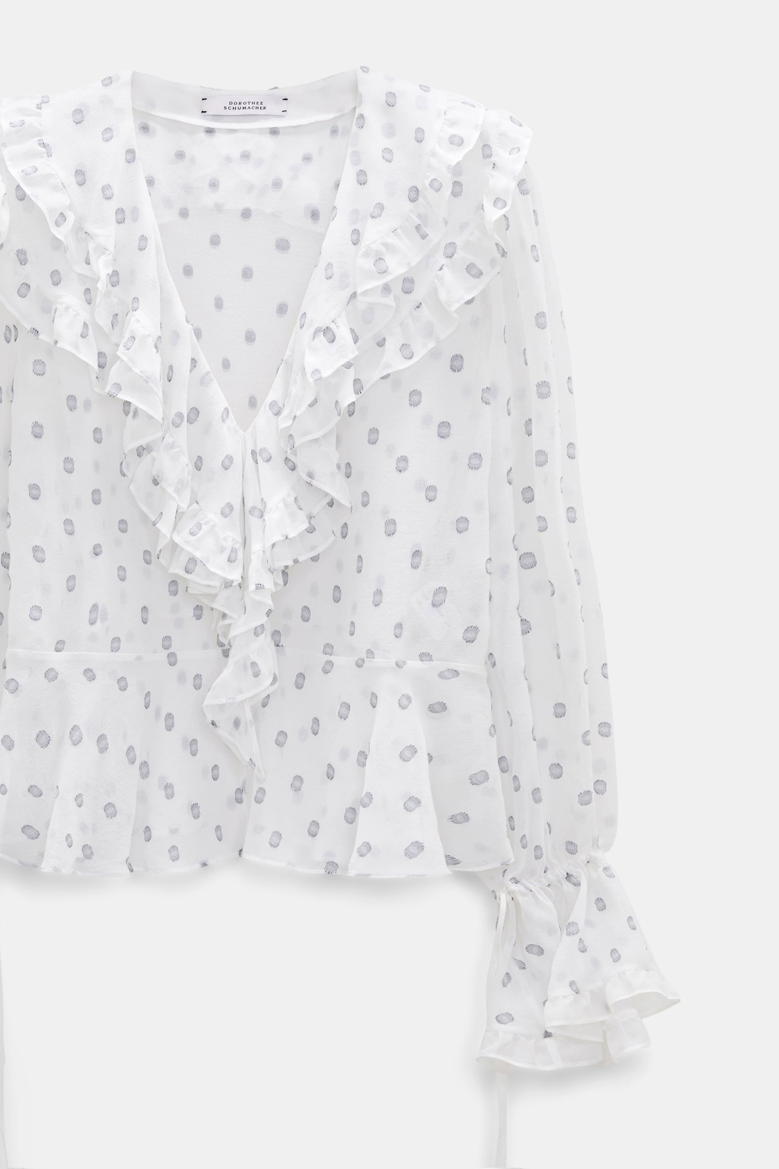 Dorothee Schumacher Silk crepe chiffon blouse camellia white Product Detail View