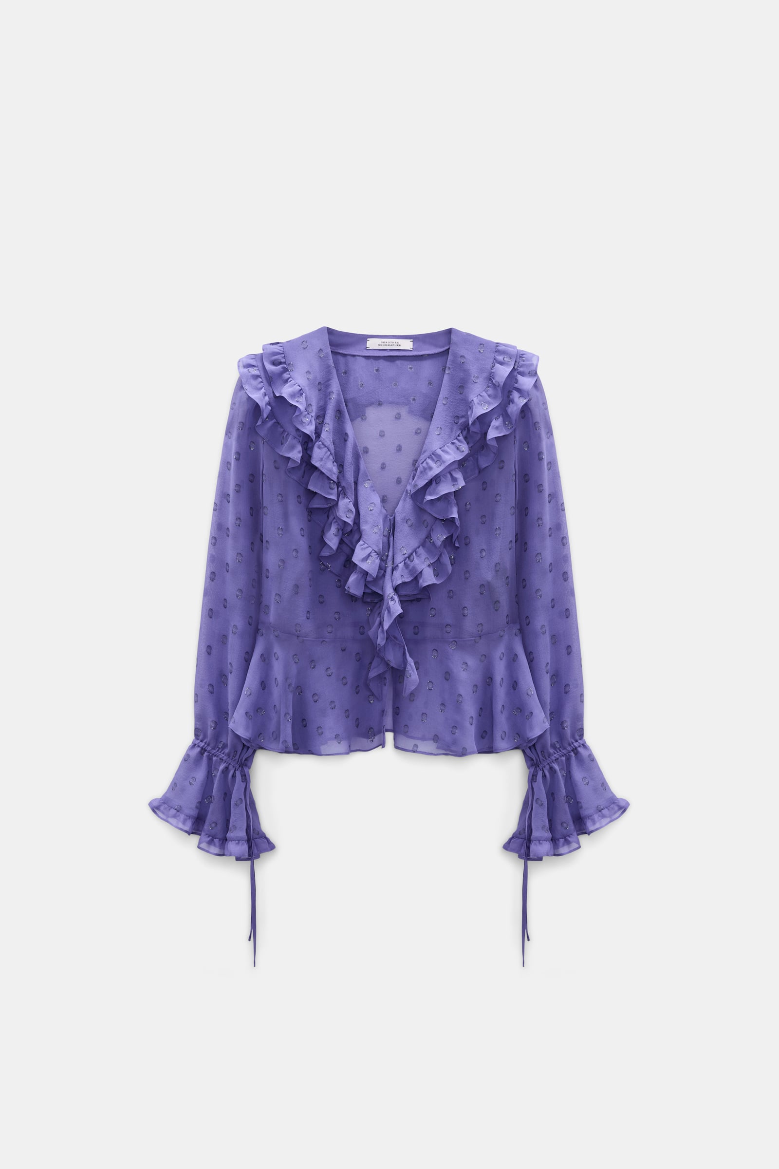 Dorothee Schumacher Silk crepe chiffon blouse violet Product Front View
