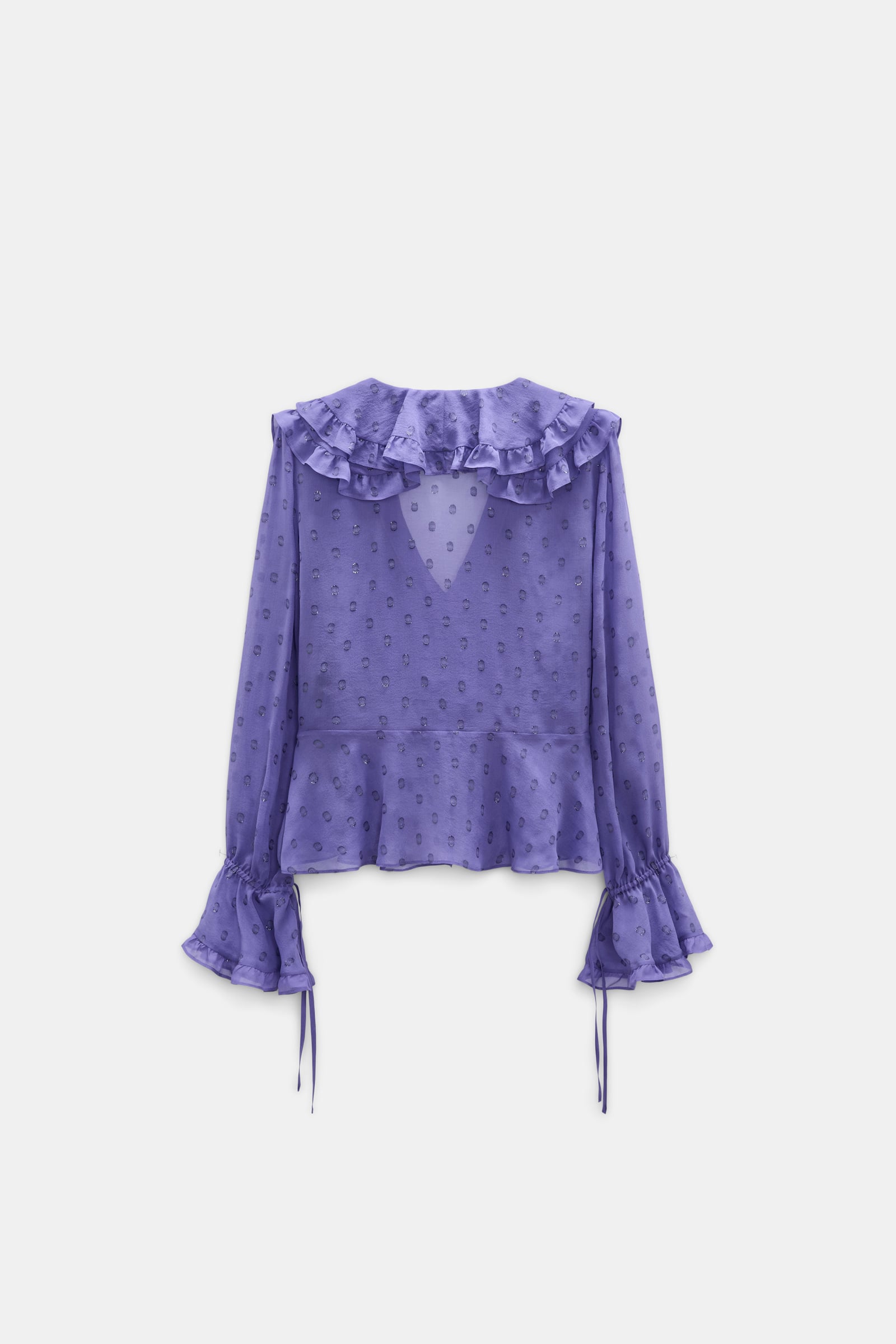 Dorothee Schumacher Silk crepe chiffon blouse violet Product Detail View
