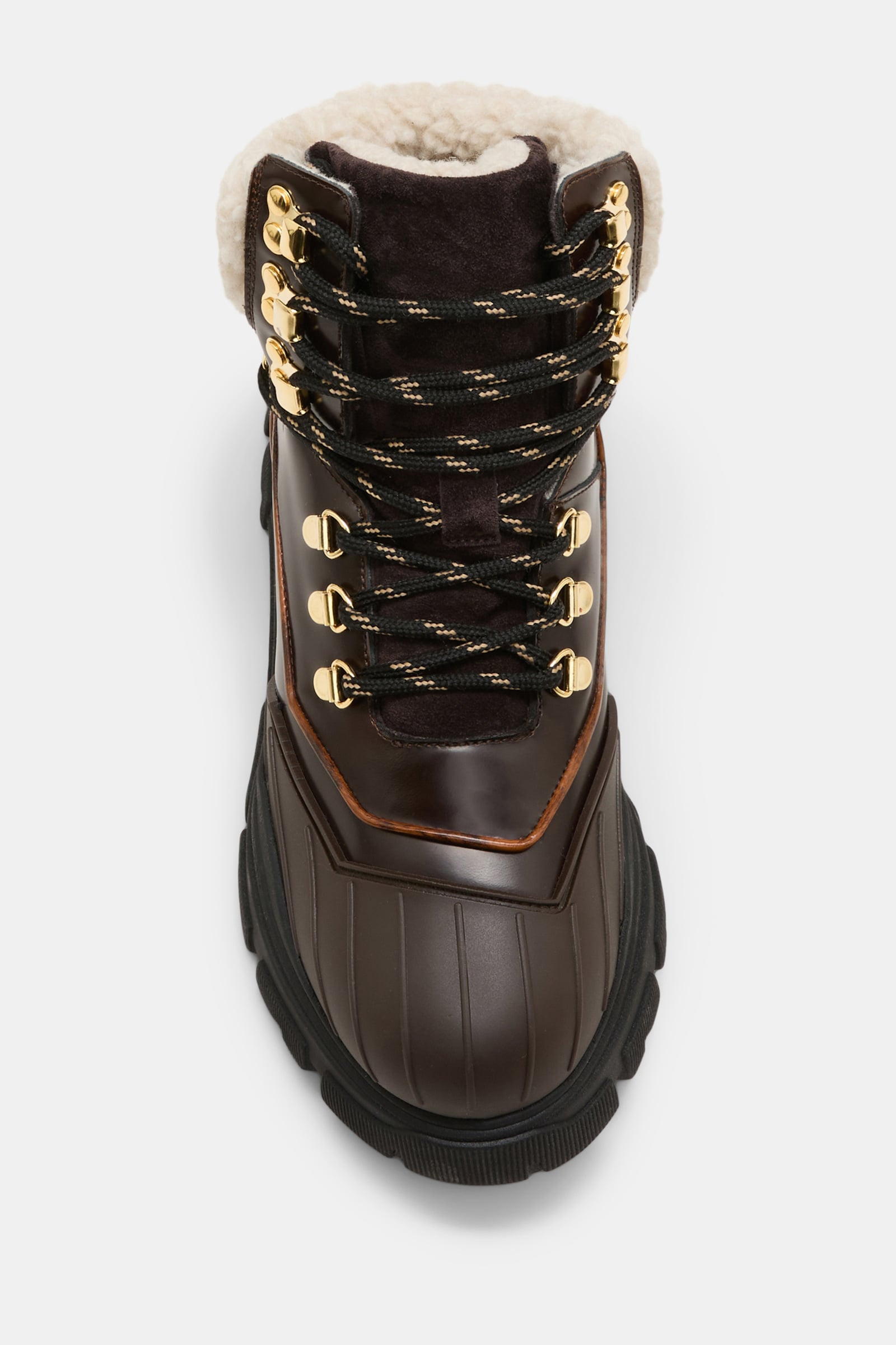 Dorothee Schumacher Trekking-Stiefel aus gebürstetem Leder tiger wood Model Detail View