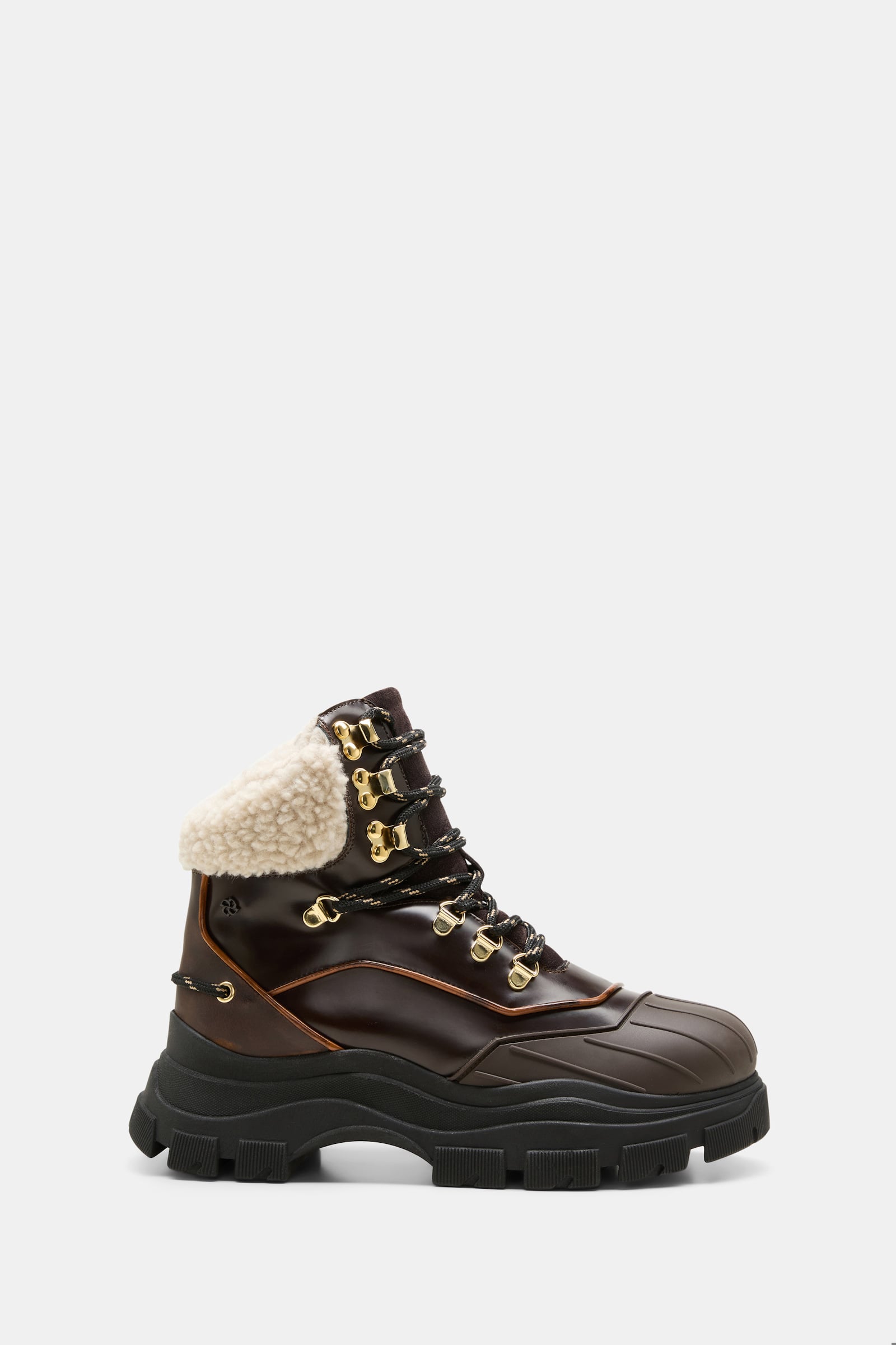 Dorothee Schumacher Trekking-Stiefel aus gebürstetem Leder tiger wood Product Front View