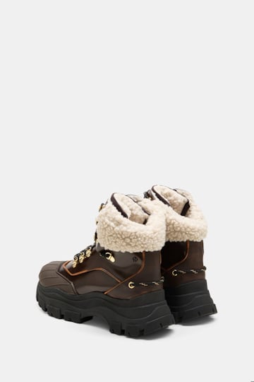 Dorothee Schumacher Trekking-Stiefel aus gebürstetem Leder tiger wood Product Detail View