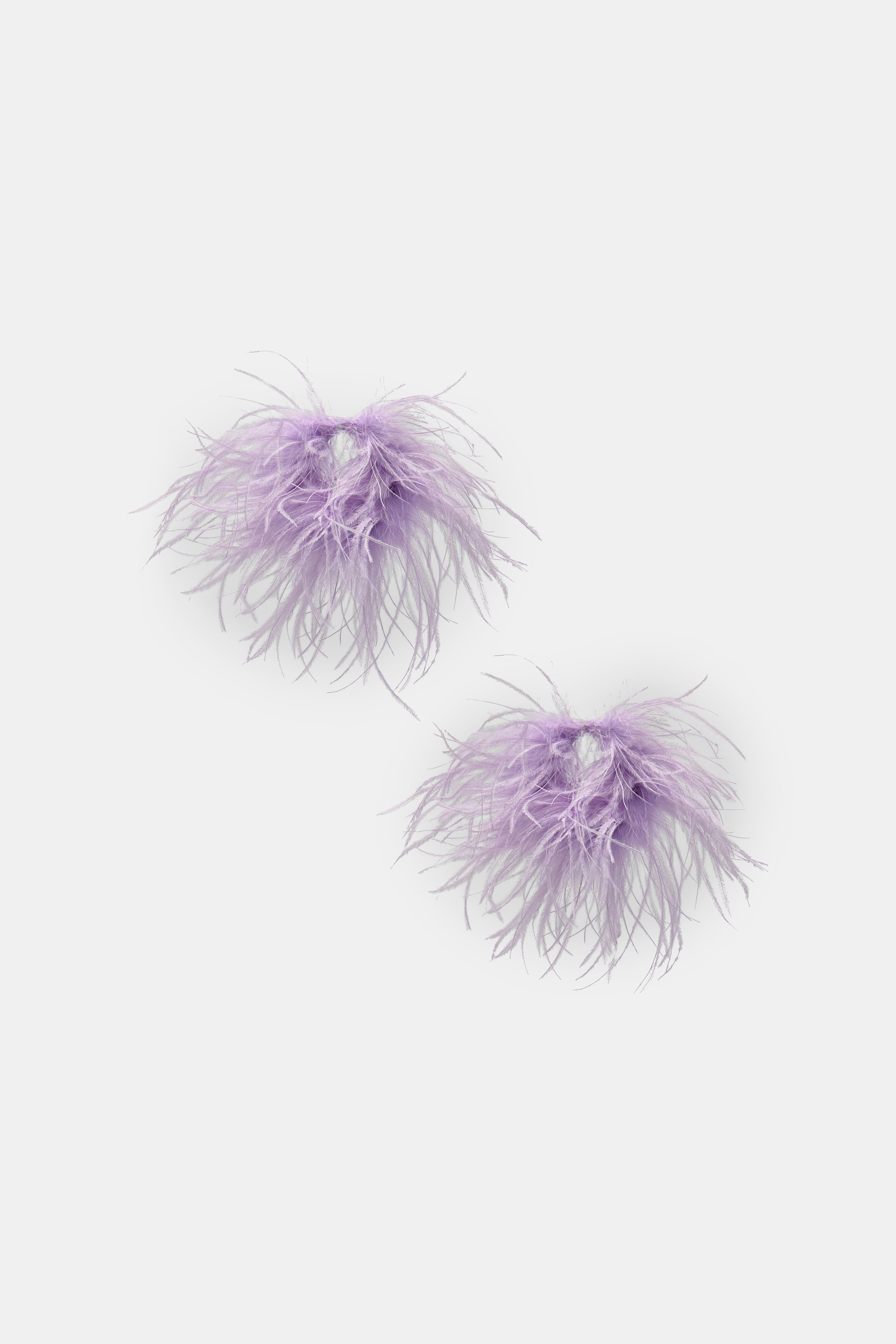 Dorothee Schumacher Ostrich feather cuffs lilac Product Front View
