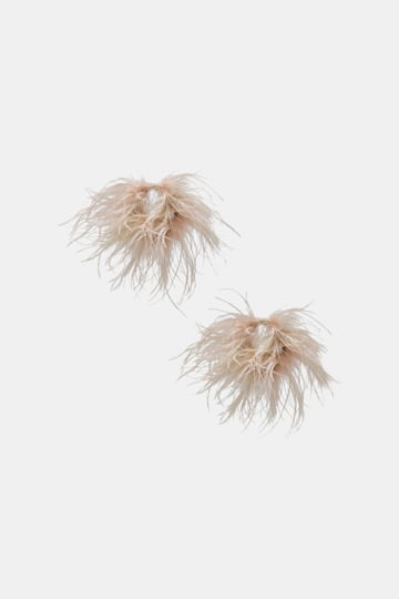 Dorothee Schumacher Ostrich feather cuffs almond Product Front View