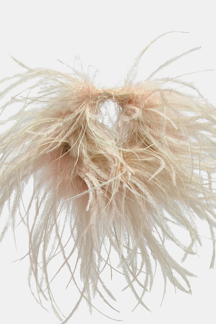 Dorothee Schumacher Ostrich feather cuffs almond Product Detail View