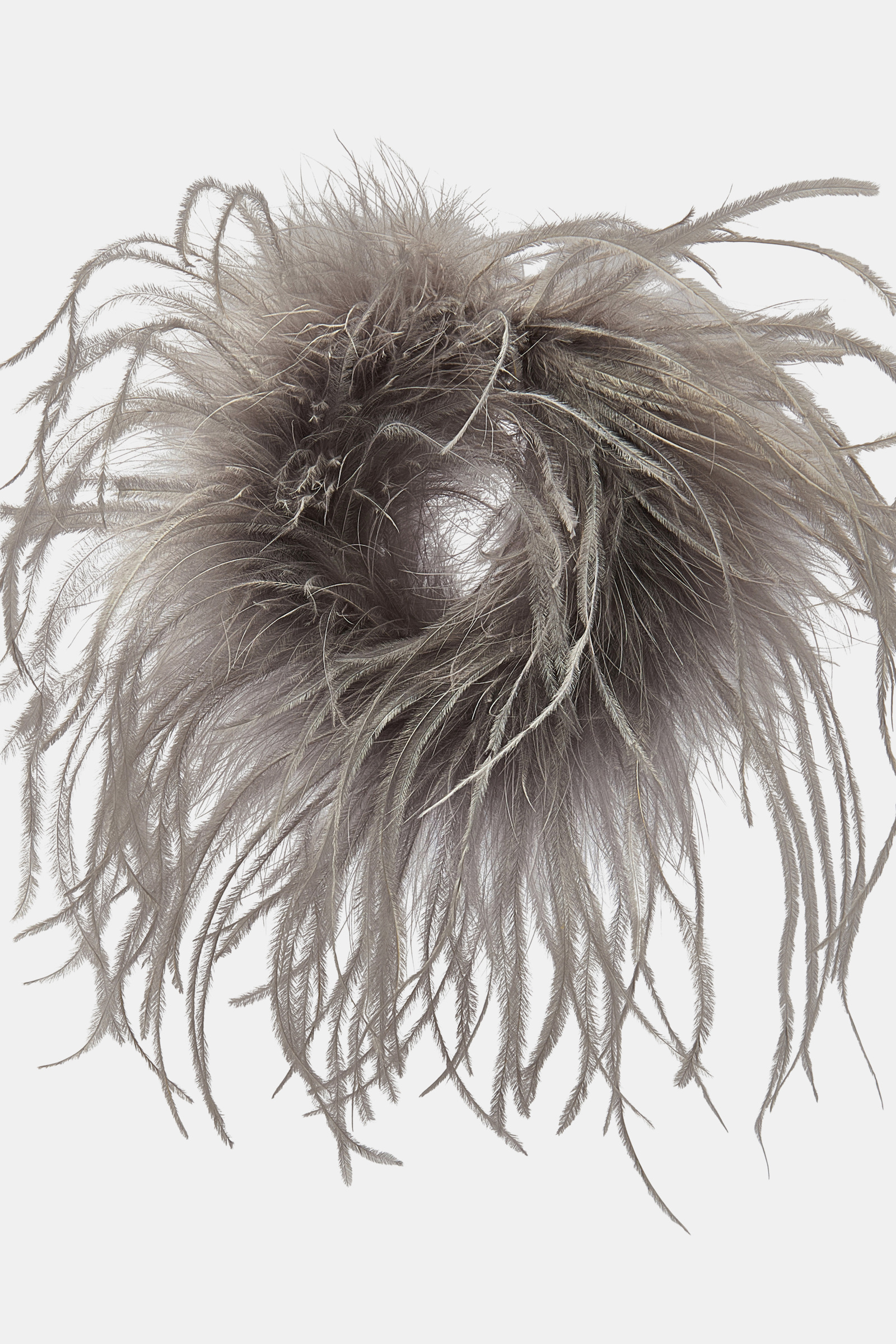 Dorothee Schumacher Ostrich feather cuffs grey Product Detail View