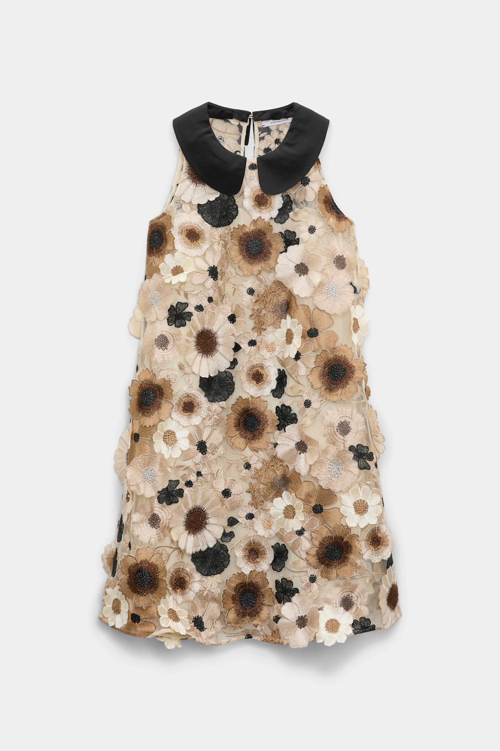Dorothee Schumacher Kleid mit dreidimensionaler Blumenstickerei multi flower camel Product Front View