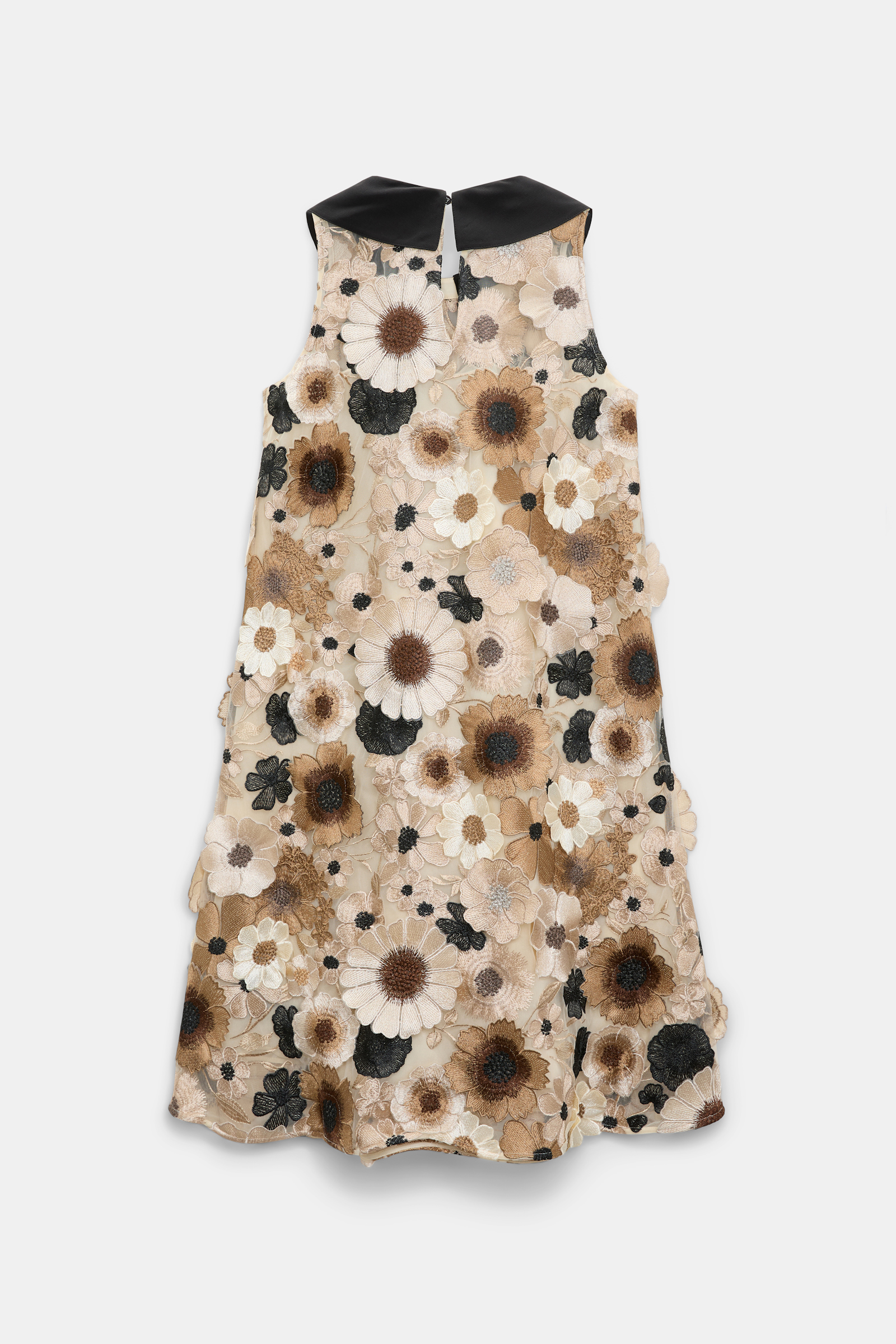 Dorothee Schumacher Kleid mit dreidimensionaler Blumenstickerei multi flower camel Product Detail View