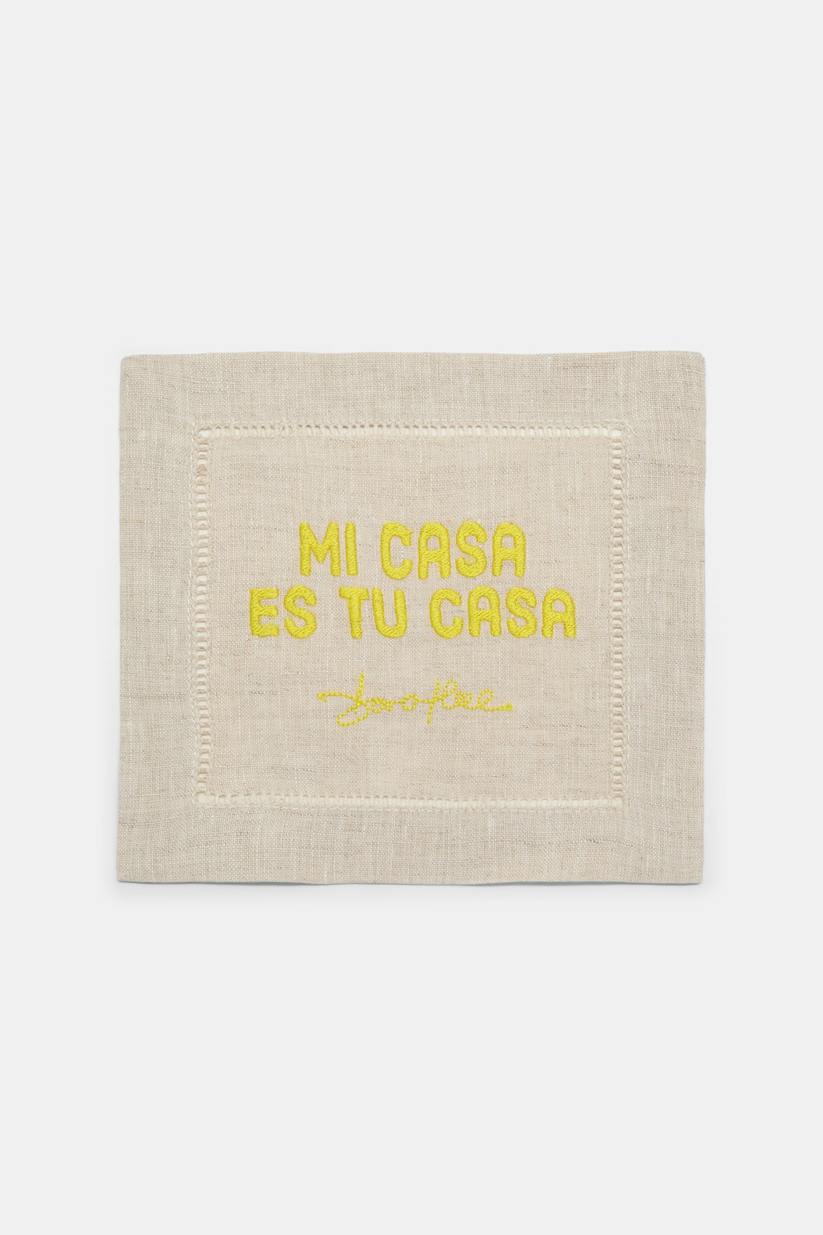 Dorothee Schumacher Set of two hand-embroidered napkins Mi Casa yellow Product Detail View
