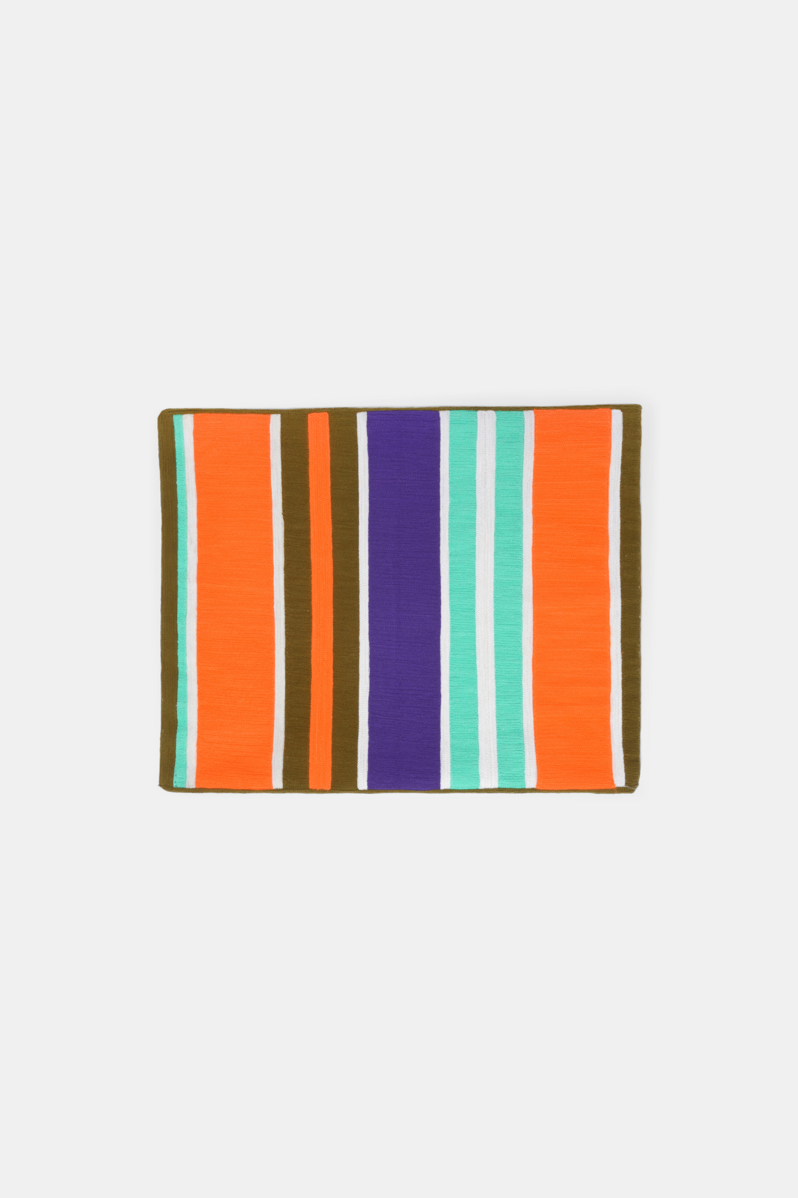 Dorothee Schumacher Gestreiftes Kissen orange, purple, khaki stripe