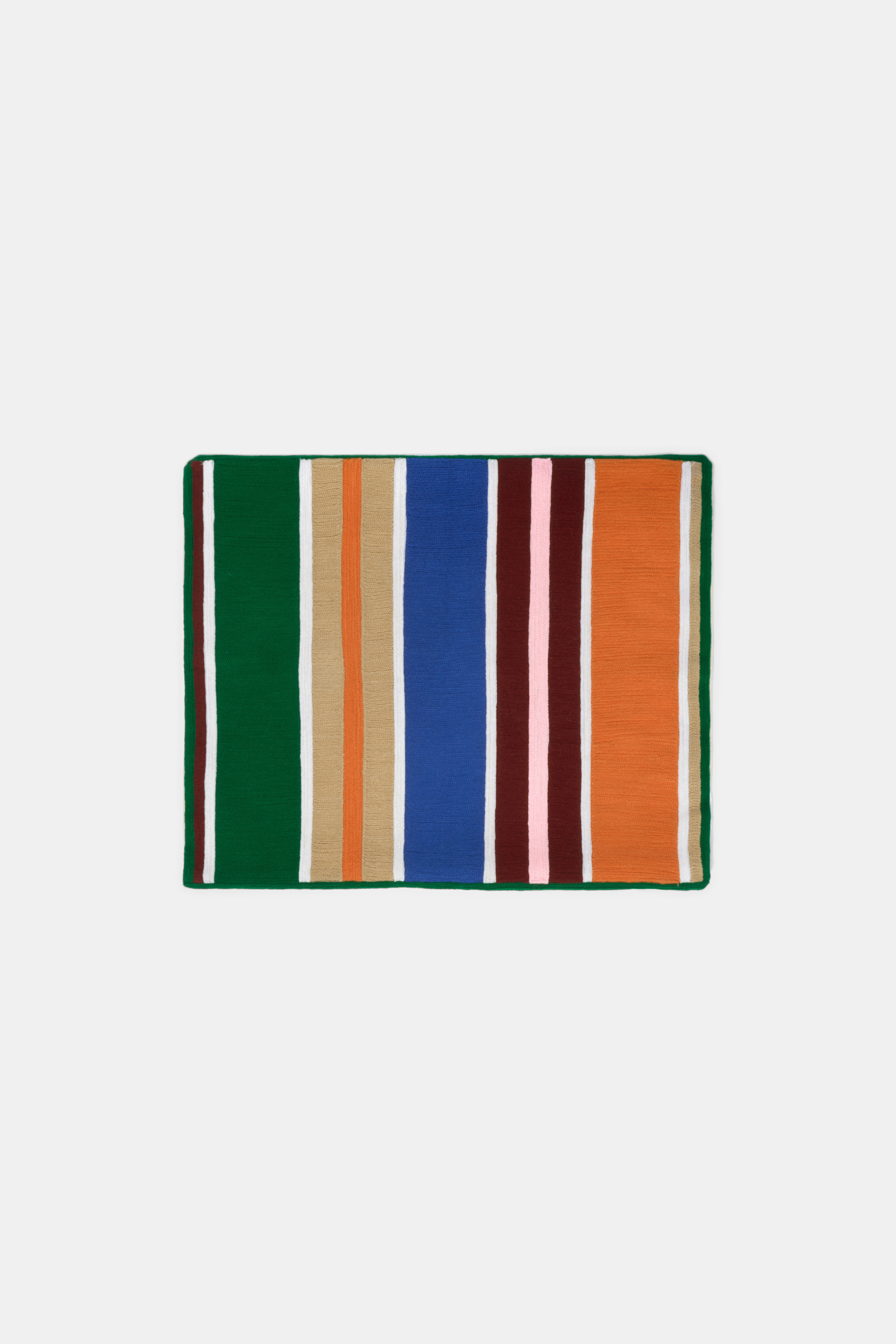 Dorothee Schumacher Gestreiftes Kissen green/bkue/orange stripe