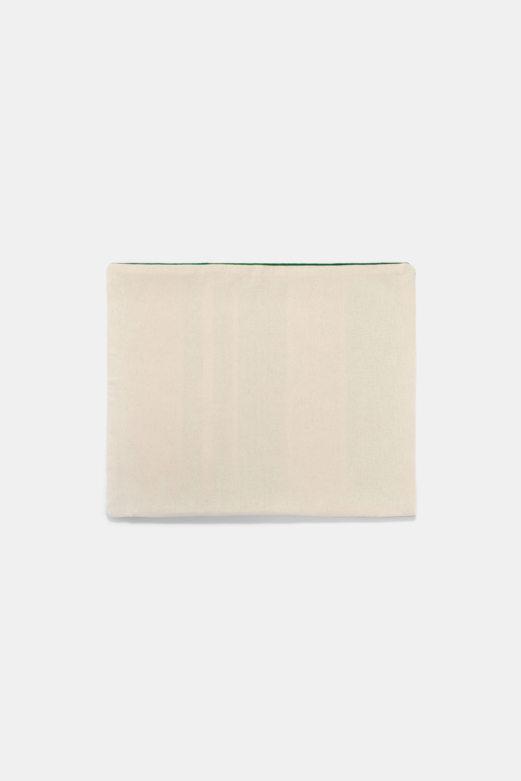 Dorothee Schumacher Gestreiftes Kissen green/bkue/orange stripe