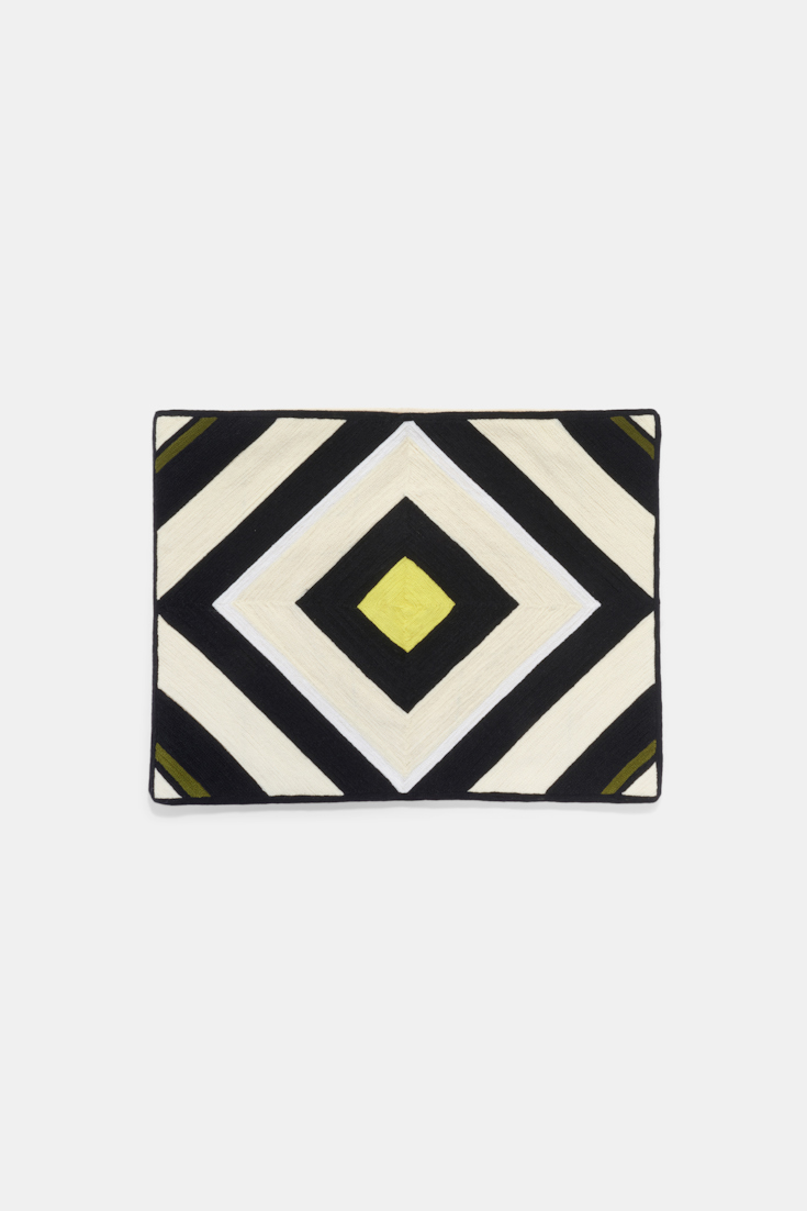 Dorothee Schumacher Cushion with graphic pattern black and white diamond