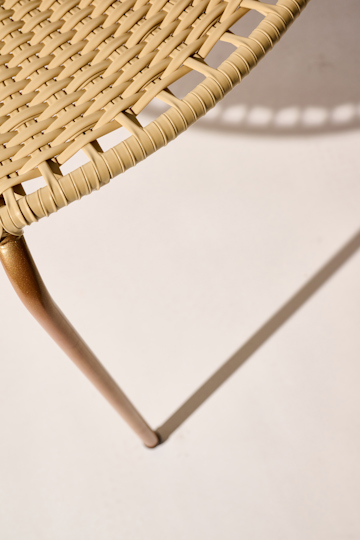 Dorothee Schumacher Handwoven large coffee table copper beige mix