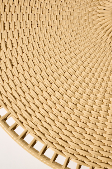 Dorothee Schumacher Handwoven large coffee table copper beige mix