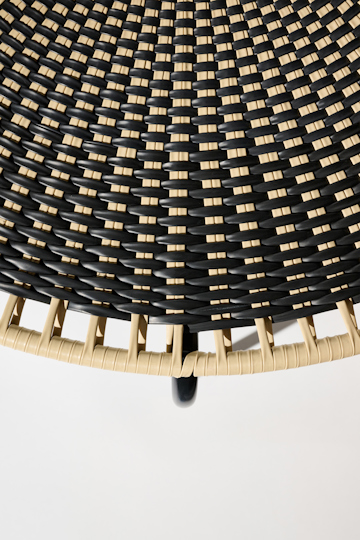 Dorothee Schumacher Handwoven large coffee table black beige mix