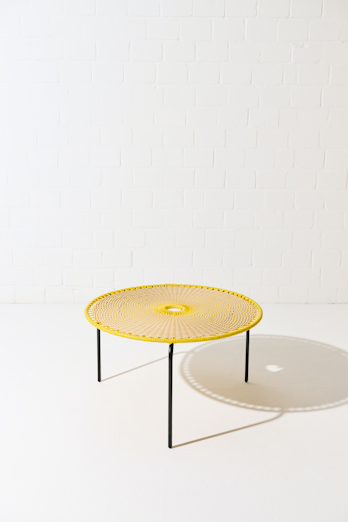 Dorothee Schumacher Handwoven large coffee table beige amarillo mix