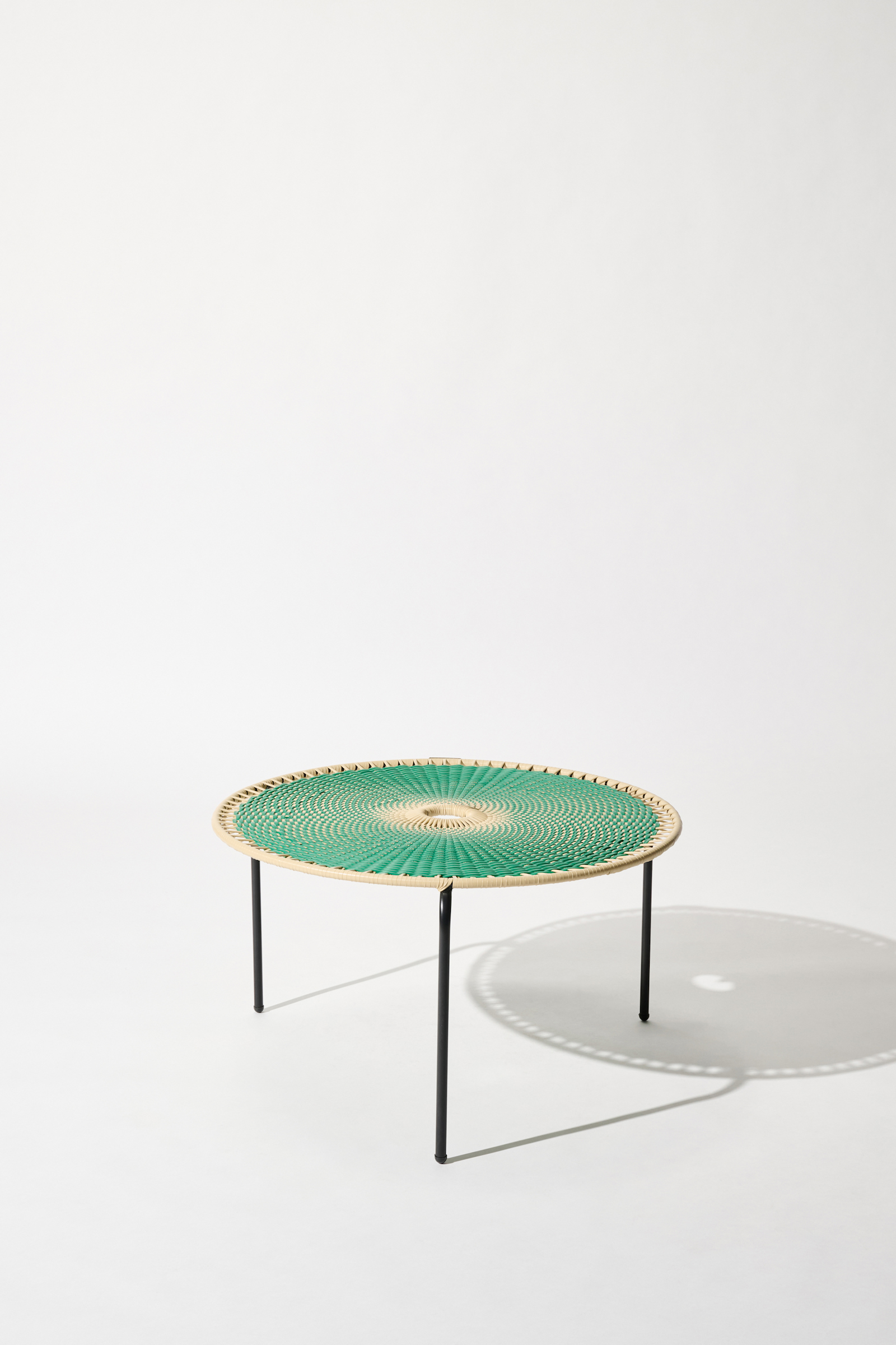 Dorothee Schumacher HANDWOVEN LARGE COFFEE TABLE verde beige mix