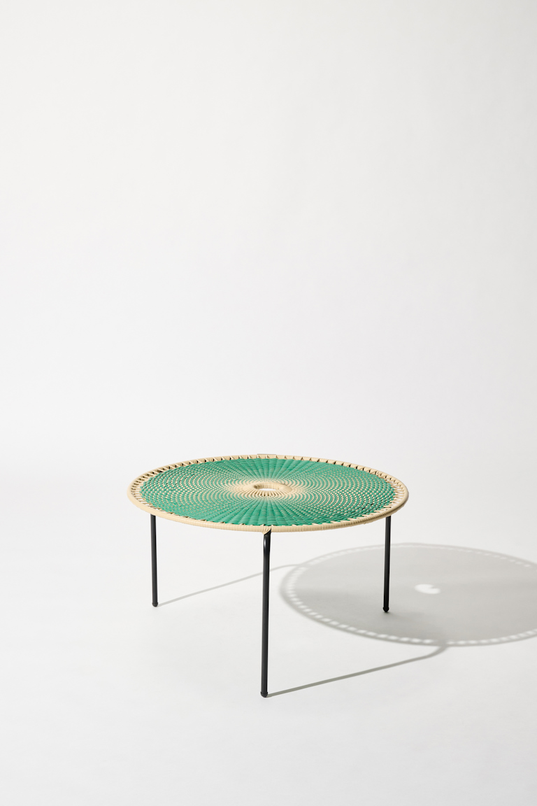 Dorothee Schumacher Handwoven large Coffee Table verde beige mix