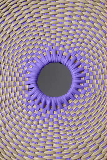 Dorothee Schumacher Handwoven large Coffee Table lavender beige mix