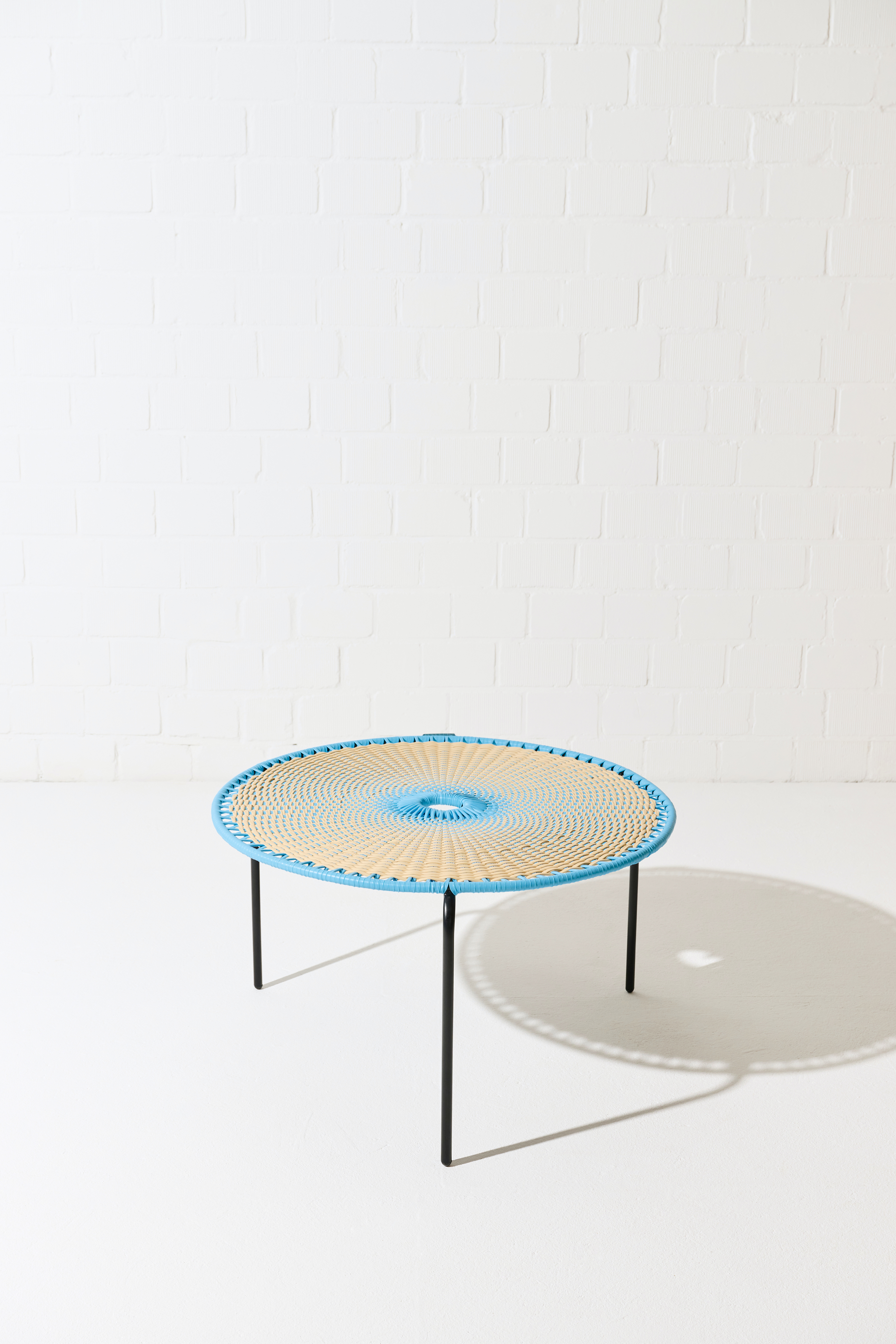 Dorothee Schumacher Handwoven large coffee table beige azul mix