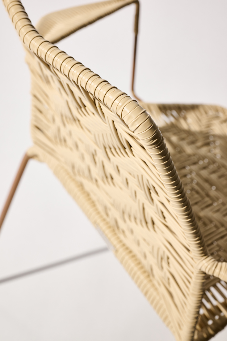 Dorothee Schumacher Handwoven chair copper beige mix