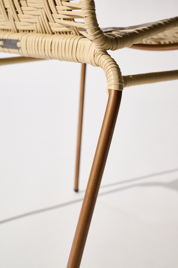 Dorothee Schumacher Handwoven chair copper beige mix